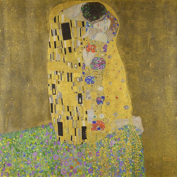 Gustav Klimt's The Kiss painting