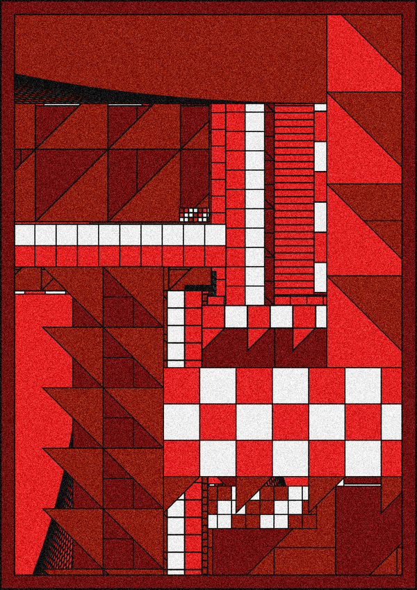 Red and white The Golden Ratio artwork